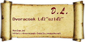 Dvoracsek László névjegykártya