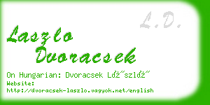 laszlo dvoracsek business card